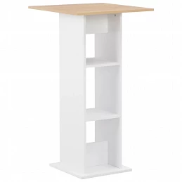 Acquista Tavolo da Bar Bianco e Rovere Sonoma 60x60x110 cm con riferimento GHV-280209 della ditta GARDENHOME