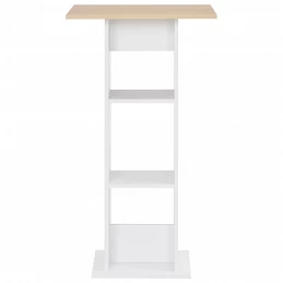 Acquista Tavolo da Bar Bianco e Rovere Sonoma 60x60x110 cm con riferimento GHV-280209 della ditta GARDENHOME