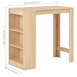 Acquista Tavolo da Bar con Ripiano Rovere 110x50x103 cm con riferimento GHV-280213 della ditta GARDENHOME