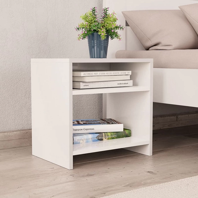 Acquista Comodino Bianco 40x30x40 cm Legno Ingegnerizzato con riferimento GHV-800009 della ditta GARDENHOME