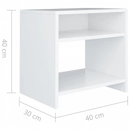 Acquista Comodino Bianco 40x30x40 cm Legno Ingegnerizzato con riferimento GHV-800009 della ditta GARDENHOME