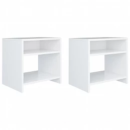 Acquista Comodini Bianchi 2 pz 40x30x40 cm Legno Ingegnerizzato con riferimento GHV-800010 della ditta GARDENHOME
