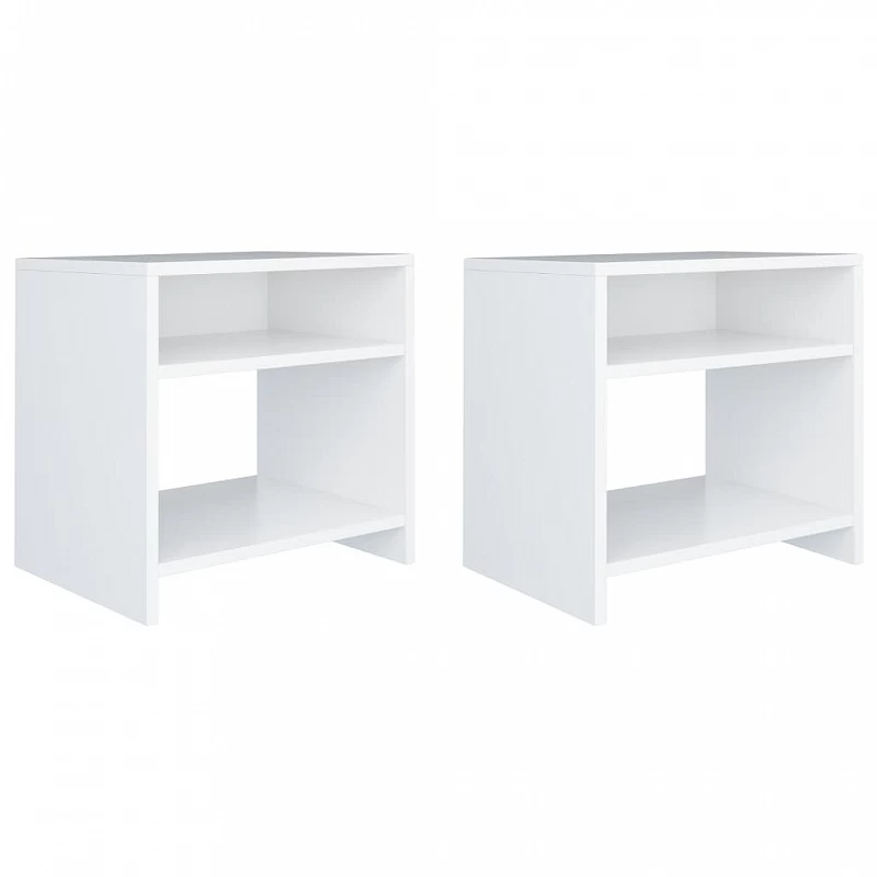 Acquista Comodini Bianchi 2 pz 40x30x40 cm Legno Ingegnerizzato con riferimento GHV-800010 della ditta GARDENHOME