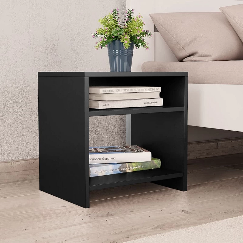 Acquista Comodino Nero 40x30x40 cm in Truciolato con riferimento GHV-800011 della ditta GARDENHOME