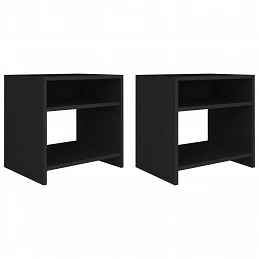 Acquista Comodini 2 pz Nero 40x30x40 cm in Truciolato con riferimento GHV-800012 della ditta GARDENHOME