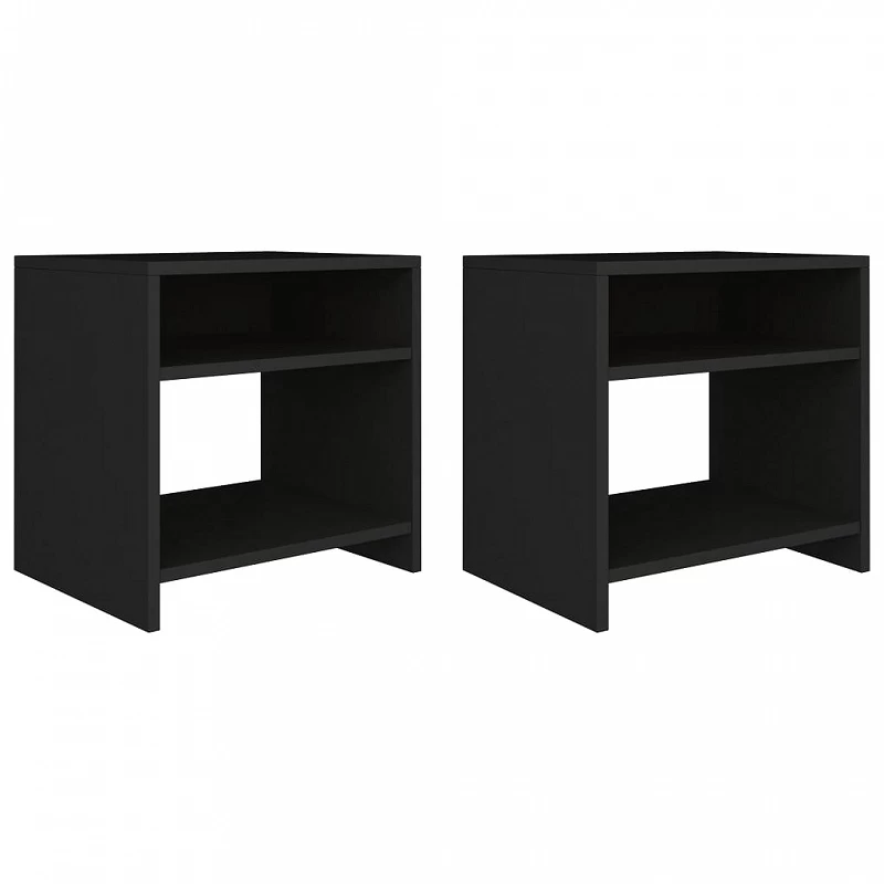 Acquista Comodini 2 pz Nero 40x30x40 cm in Truciolato con riferimento GHV-800012 della ditta GARDENHOME