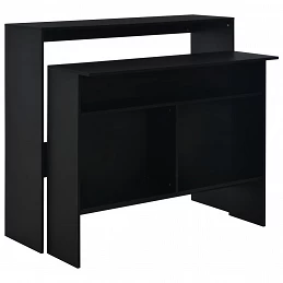 Acquista Tavolo da Bar a 2 Livelli Nero 130x40x120 cm con riferimento GHV-280218 della ditta GARDENHOME
