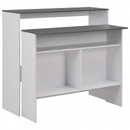 Acquista Tavolo da Bar a 2 Livelli Bianco e Grigio 130x40x120 cm con riferimento GHV-280221 della ditta GARDENHOME