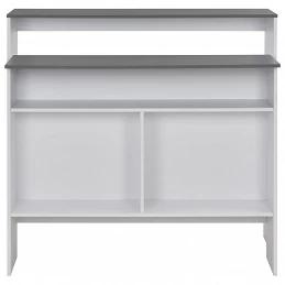 Acquista Tavolo da Bar a 2 Livelli Bianco e Grigio 130x40x120 cm con riferimento GHV-280221 della ditta GARDENHOME