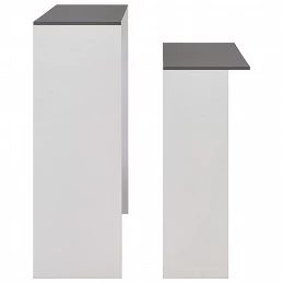 Acquista Tavolo da Bar a 2 Livelli Bianco e Grigio 130x40x120 cm con riferimento GHV-280221 della ditta GARDENHOME