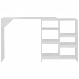 Acquista Tavolo da Bar con Scaffale Mobile Bianco 138x39x110 cm con riferimento GHV-280222 della ditta GARDENHOME