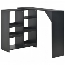 Acquista Tavolo da Bar con Scaffale Mobile Nero 138x39x110 cm con riferimento GHV-280223 della ditta GARDENHOME