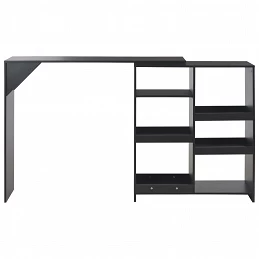 Acquista Tavolo da Bar con Scaffale Mobile Nero 138x39x110 cm con riferimento GHV-280223 della ditta GARDENHOME