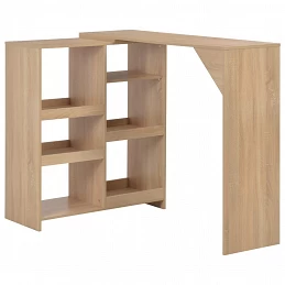 Acquista Tavolo da Bar con Scaffale Mobile Rovere 138x39x110 cm con riferimento GHV-280224 della ditta GARDENHOME