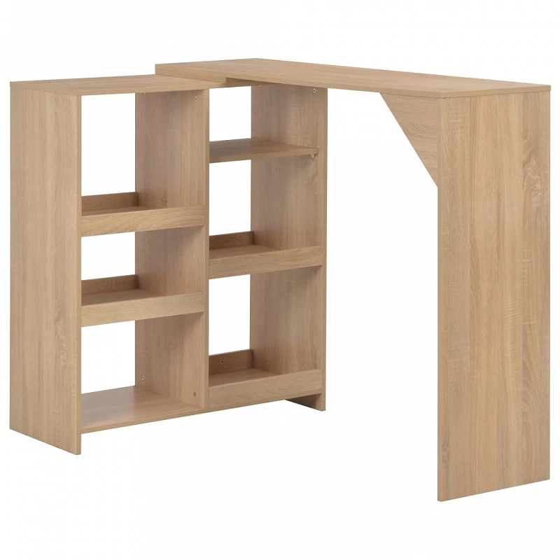 Acquista Tavolo da Bar con Scaffale Mobile Rovere 138x39x110 cm con riferimento GHV-280224 della ditta GARDENHOME