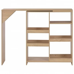 Acquista Tavolo da Bar con Scaffale Mobile Rovere 138x39x110 cm con riferimento GHV-280224 della ditta GARDENHOME