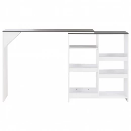 Acquista Tavolo da Bar con Scaffale Mobile Bianco 138x39x110 cm con riferimento GHV-280226 della ditta GARDENHOME