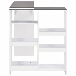 Acquista Tavolo da Bar con Scaffale Mobile Bianco 138x39x110 cm con riferimento GHV-280226 della ditta GARDENHOME
