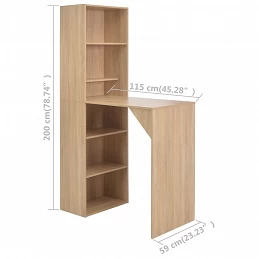 Acquista Tavolo da Bar con Mobiletto Rovere 115x59x200 cm con riferimento GHV-280229 della ditta GARDENHOME