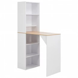 Acquista Tavolo da Bar con Mobiletto Bianco 115x59x200 cm con riferimento GHV-280230 della ditta GARDENHOME