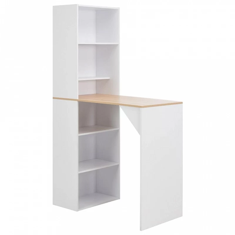 Acquista Tavolo da Bar con Mobiletto Bianco 115x59x200 cm con riferimento GHV-280230 della ditta GARDENHOME