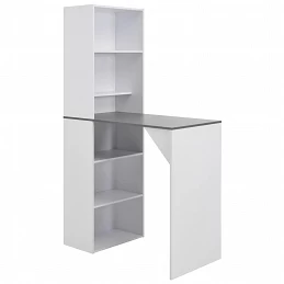Acquista Tavolo da Bar con Mobiletto Bianco 115x59x200 cm con riferimento GHV-280231 della ditta GARDENHOME