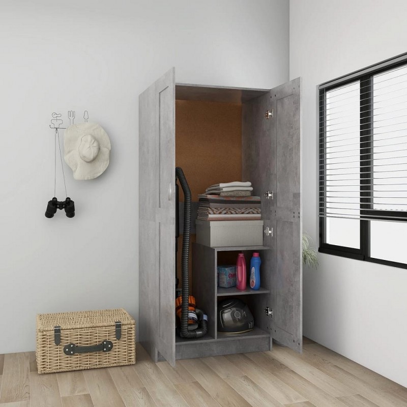 Acquista Armadio Grigio Calcestruzzo 82,5x51,5x180 cm in Truciolato con riferimento GHV-803438 della ditta GARDENHOME