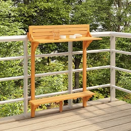 Acquista Tavolo da Bar da Balcone 90x37x122,5 cm in Massello di Acacia con riferimento GHV-310253 della ditta GARDENHOME