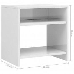 Acquista Comodini Lucidi Bianchi 2pz 40x30x40 cm in Truciolato con riferimento GHV-800022 della ditta GARDENHOME