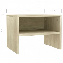 Acquista Comodino Rovere Sonoma 40x30x30 cm in Truciolato con riferimento GHV-800069 della ditta GARDENHOME