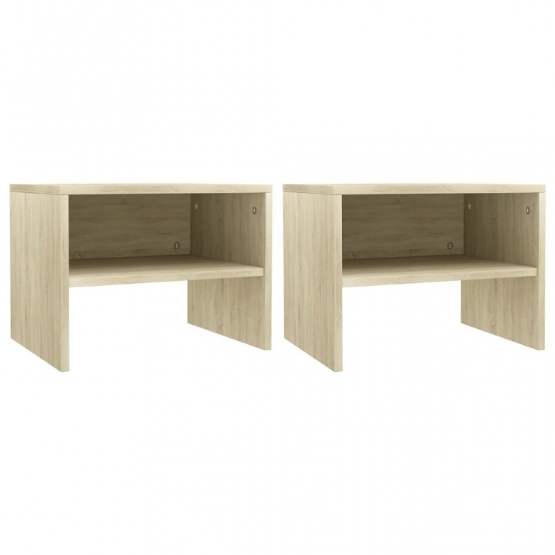 Acquista Comodini Rovere Sonoma 2 pz 40x30x30 cm in Truciolato con riferimento GHV-800070 della ditta GARDENHOME