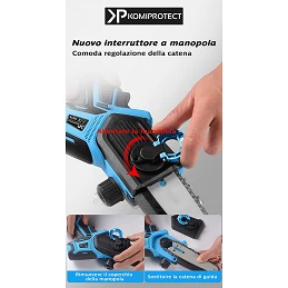 Acquista Motosega Argon 4 profi a Batteria con Lubrificazione Catena con riferimento K615 della ditta KOMIPROTECT