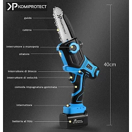 Acquista Motosega Argon 4 profi a Batteria con Lubrificazione Catena con riferimento K615 della ditta KOMIPROTECT
