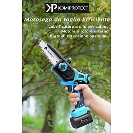 Acquista Motosega Argon 4 profi a Batteria con Lubrificazione Catena con riferimento K615 della ditta KOMIPROTECT