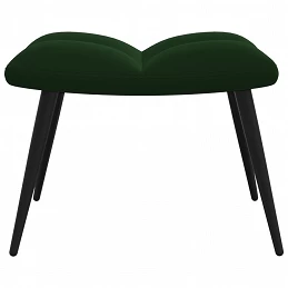 Acquista Poltrona Relax con Poggiapiedi Verde Scuro in Velluto con riferimento GHV-328086 della ditta GARDENHOME