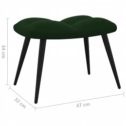 Acquista Poltrona Relax con Poggiapiedi Verde Scuro in Velluto con riferimento GHV-328086 della ditta GARDENHOME