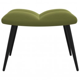 Acquista Poltrona Relax con Poggiapiedi Verde Chiaro in Velluto con riferimento GHV-328087 della ditta GARDENHOME