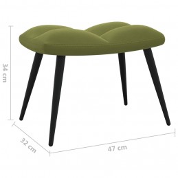 Acquista Poltrona Relax con Poggiapiedi Verde Chiaro in Velluto con riferimento GHV-328087 della ditta GARDENHOME