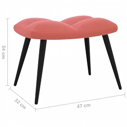 Acquista Poltrona Relax con Poggiapiedi Rosa in Velluto con riferimento GHV-328088 della ditta GARDENHOME