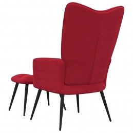 Acquista Poltrona Relax con Poggiapiedi Rosso Vino in Velluto con riferimento GHV-328089 della ditta GARDENHOME