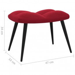 Acquista Poltrona Relax con Poggiapiedi Rosso Vino in Velluto con riferimento GHV-328089 della ditta GARDENHOME