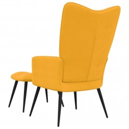 Acquista Poltrona Relax con Poggiapiedi Giallo Senape in Velluto con riferimento GHV-328091 della ditta GARDENHOME