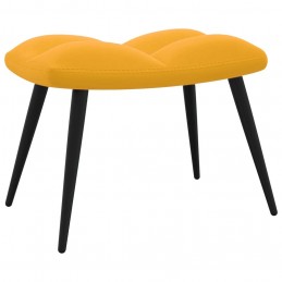 Acquista Poltrona Relax con Poggiapiedi Giallo Senape in Velluto con riferimento GHV-328091 della ditta GARDENHOME