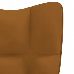 Acquista Poltrona Relax con Poggiapiedi Marrone in Velluto con riferimento GHV-328092 della ditta GARDENHOME