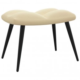Acquista Poltrona Relax con Poggiapiedi Bianco Crema in Velluto con riferimento GHV-328093 della ditta GARDENHOME