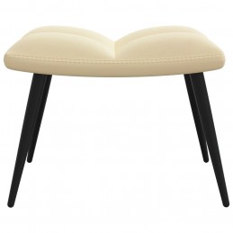 Acquista Poltrona Relax con Poggiapiedi Bianco Crema in Velluto con riferimento GHV-328093 della ditta GARDENHOME