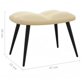 Acquista Poltrona Relax con Poggiapiedi Bianco Crema in Velluto con riferimento GHV-328093 della ditta GARDENHOME