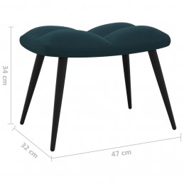Acquista Poltrona Relax con Poggiapiedi Blu in Velluto con riferimento GHV-328094 della ditta GARDENHOME