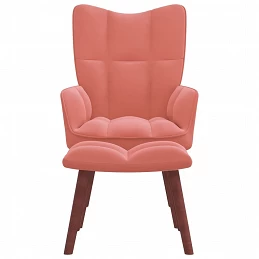 Acquista Poltrona Relax con Poggiapiedi Rosa in Velluto con riferimento GHV-328066 della ditta GARDENHOME