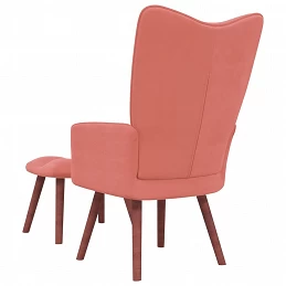 Acquista Poltrona Relax con Poggiapiedi Rosa in Velluto con riferimento GHV-328066 della ditta GARDENHOME